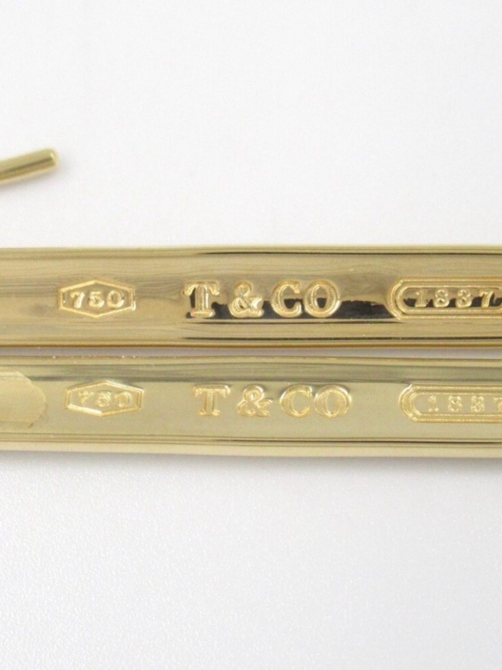 Tiffany & Co. 1837 Plate Earrings, 18K Yellow Gold - Picture 3 of 5